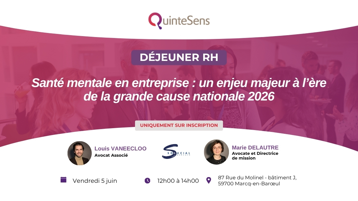 Déjeuner RH QuinteSens santé mentale en entreprise